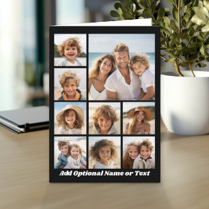 Monograma Personalizado negro y blanco 9 Collages 