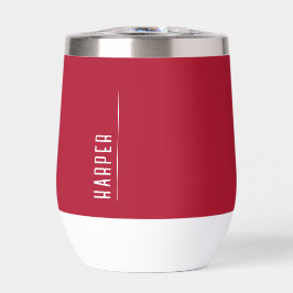 Monograma personalizado, rojo moderno