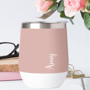 Monograma personalizado, rosa con tipografía de es