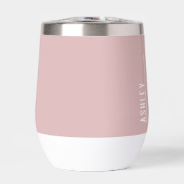 Monograma personalizado, rosa pastel de moda