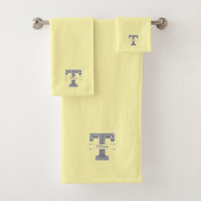 Monograma personalizado T plata inicial Su nombre  (In situ)