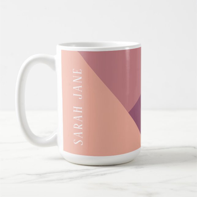 Monograma personalizado, taza de café trinitoneal  (Izquierda)