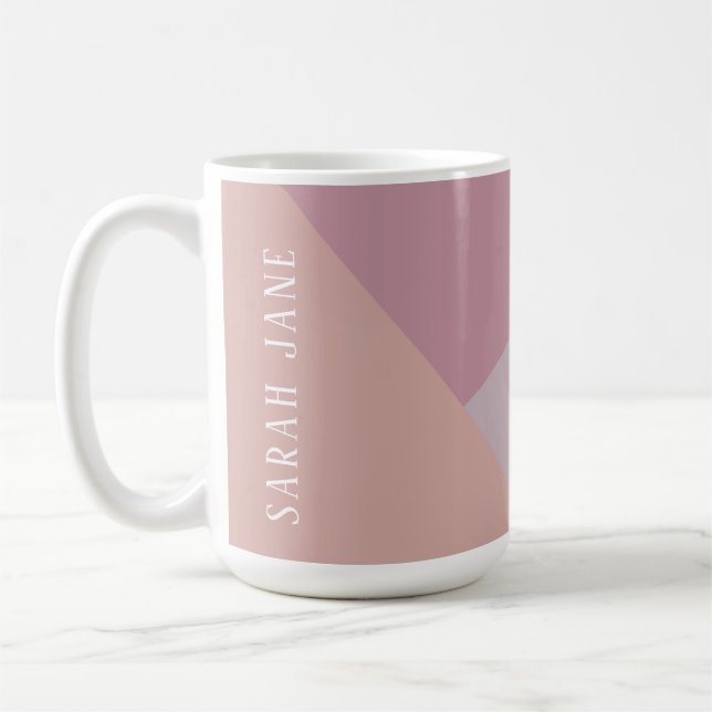 Monograma personalizado, taza de café trinitoneal  (Izquierda)