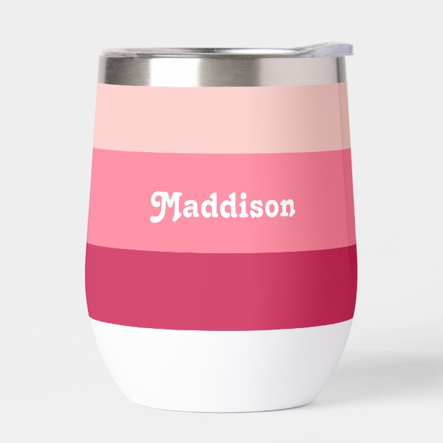 Monograma personalizado, tipografía retro rosa bri (Izquierdo)
