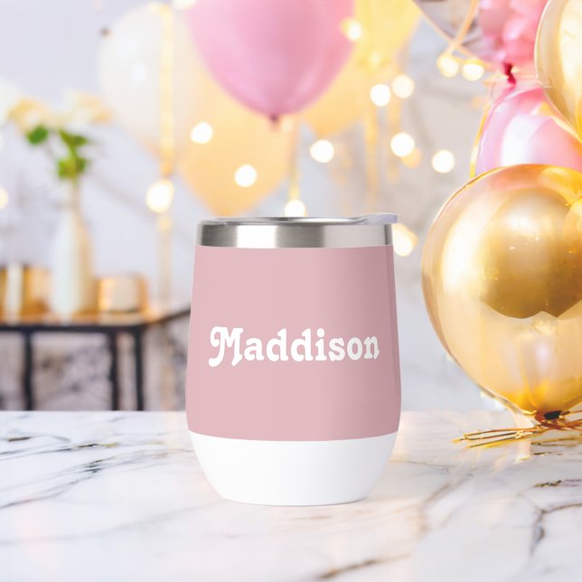 Monograma personalizado, tipografía retro rosada p (Despedida de soltero)