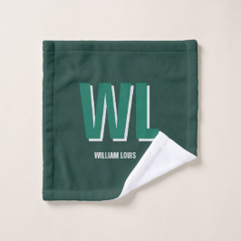 Monograma personalizado verde esmeralda minimalist