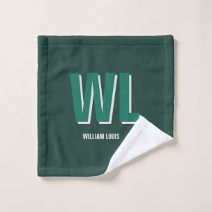 Monograma personalizado verde esmeralda minimalist