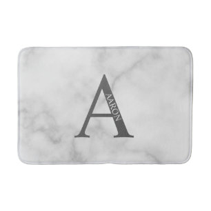 Monograma personalizado y alfombra de baño de nomb