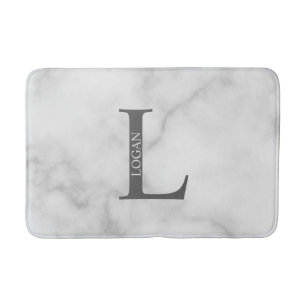 Monograma personalizado y alfombra de baño de nomb