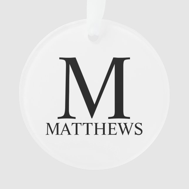 Monograma personalizado y ornamento de nombres (Anverso)