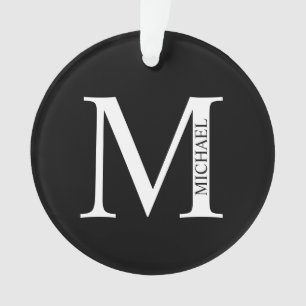 Monograma personalizado y ornamento de nombres