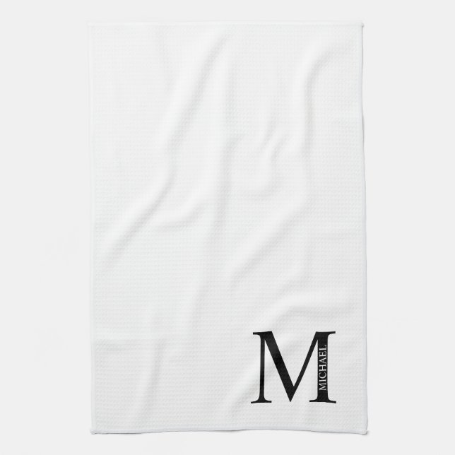 Monograma personalizado y toalla de nombre (Vertical)