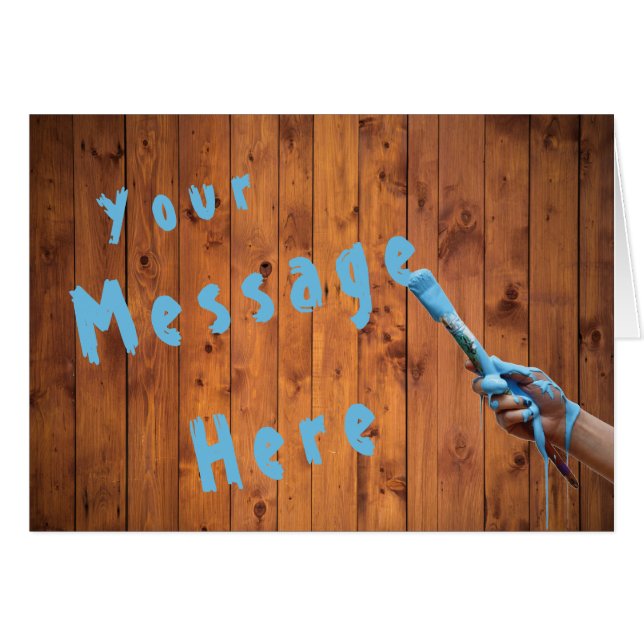 Monograma pintado a mano de cumpleaños (Anverso (Horizontal))