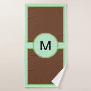 Monograma Pistachio Toalla marrón verde