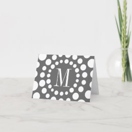 Monograma Plantilla gris inicial en blanco dentro