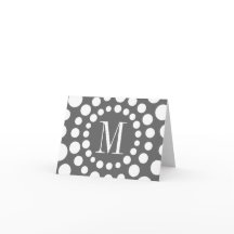 Monograma Plantilla gris inicial en blanco dentro