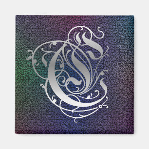 Monograma "plata de C de Paulus en" el imán