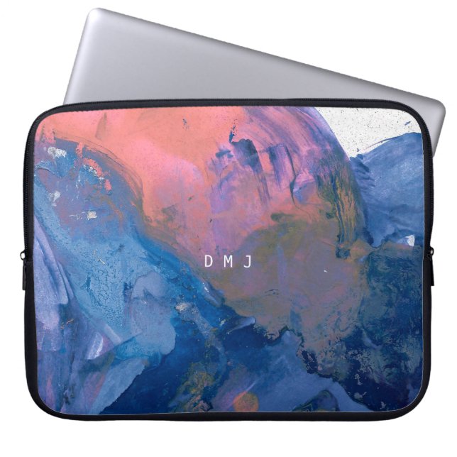 Monograma Portátil Sleeve - Funda de arte abstract (Frente)