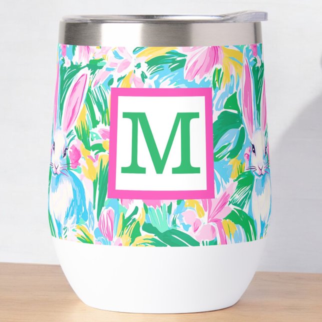 Monograma Preppy de los conejitos de primavera de  (Subido por el creador)