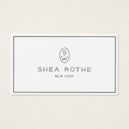 Monograma profesional blanco de Moda moderna