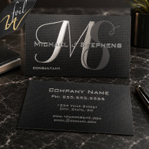 Monograma Profesional con Holograma en Metal Textu