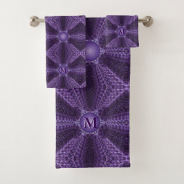 Monograma púrpura espléndido del personalizado de