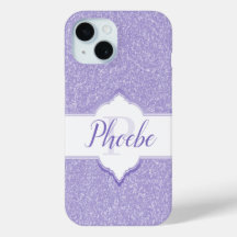 Monograma Purpurina morado Samsung Galaxy Funda