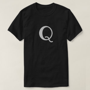 Monograma Q Camiseta negra masculina