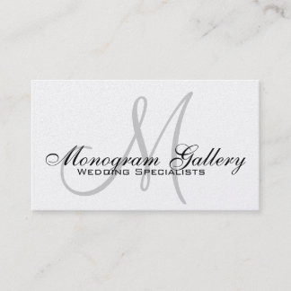 Monograma Relieve metalizado dorado de tarjetas de