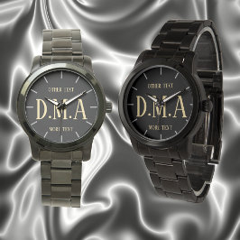 Monograma Reloj Hombres Personalizado Elegante Clá