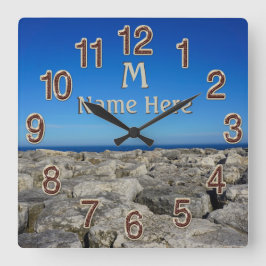 Monograma Reloj personalizado de la pared de la ca