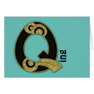 monograma retro - Q