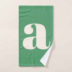 Monograma retro simple moderno negrita verde inici