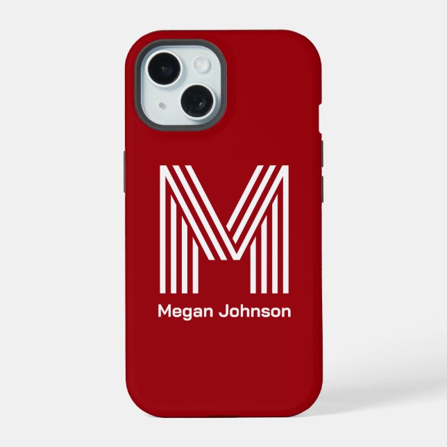 Monograma Rojo Moderno (Reverso )