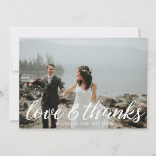 Monograma romántico ⎢ Boda Gracias Tarjeta
