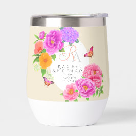 Monograma romántico Peonies Garden Beige