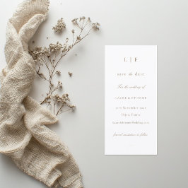 Monograma Rosa Blanco Salva La Fecha Boda   