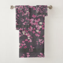 Monograma rosa y gris