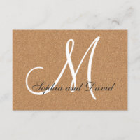 Monograma RSVP de Boda de corcho de vino ruso