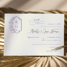 Monograma | RSVP de boda minimalista moderna