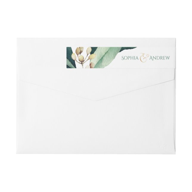 Monograma rústico boda de vegetación botánica mode (Reverso)