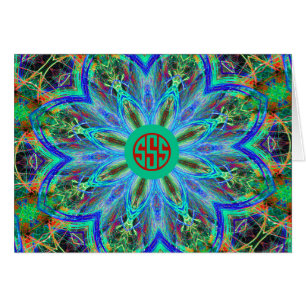 Monograma S de tarjeta de nota en blanco o su elec