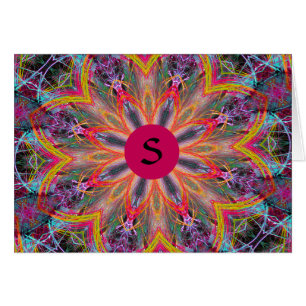 Monograma S de tarjeta de nota en blanco o su elec