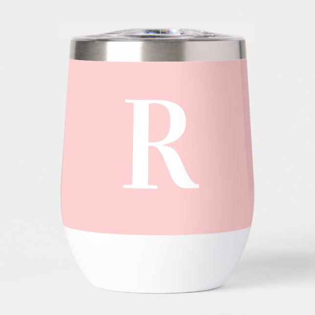 Monograma Sencillo Moderno Rosa (Frente)