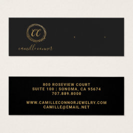 Monograma simple de oro Joyería Diseñador Stud Ear