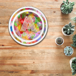 Monograma simple geométrico de color