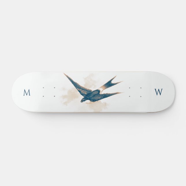 Monograma Skateboard Golondrina de Granero (Horz)