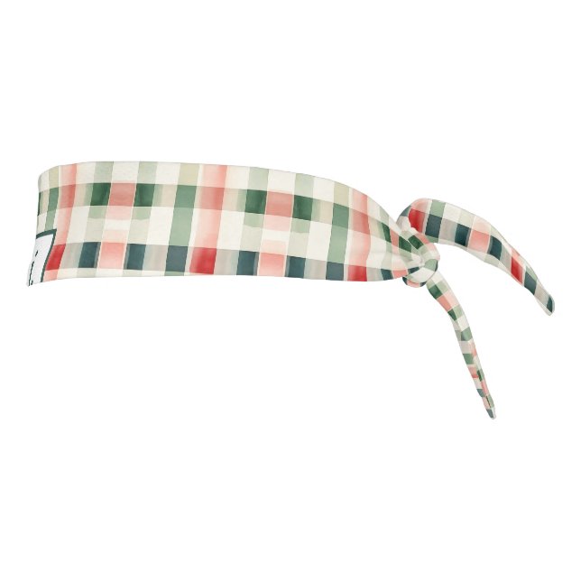 Monograma suave Evergreen Gingham (Girar 90)