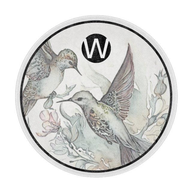 Monograma tabla de corte de vidrio de cogollino (Anverso)