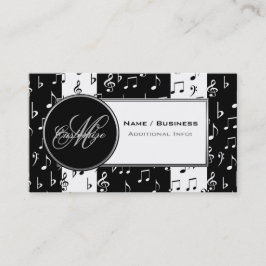 Monograma Tarjeta de presentación de música en bla